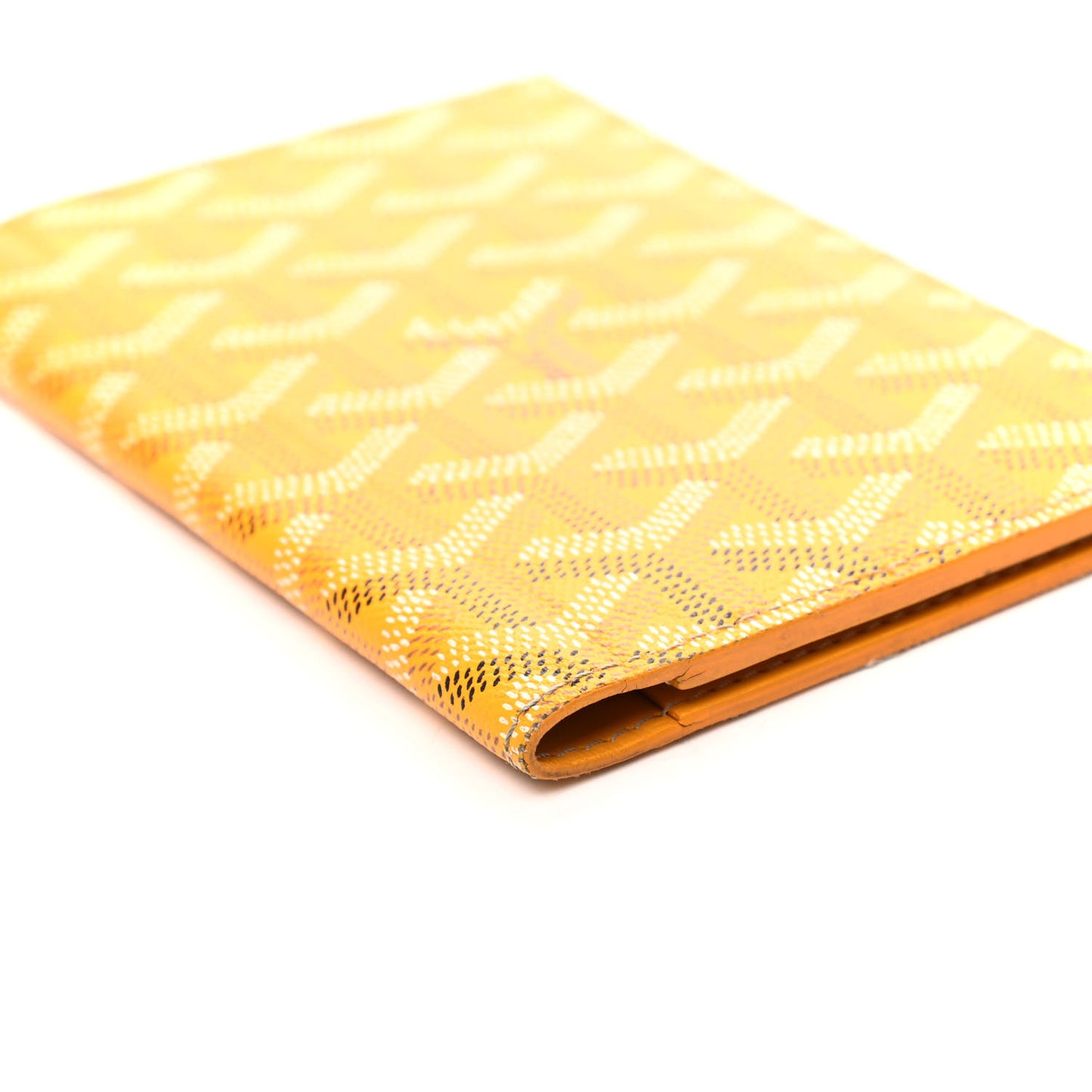 Goyardine Passport Wallet Yellow