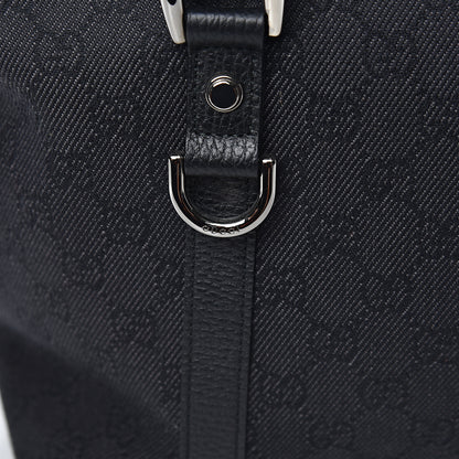 Gucci Denim Monogram Abbey Medium Tote Black 7 of 14