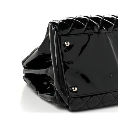 Chanel Patent Quilted Large Just Mademoiselle Bowling Bag Black 9 of 10