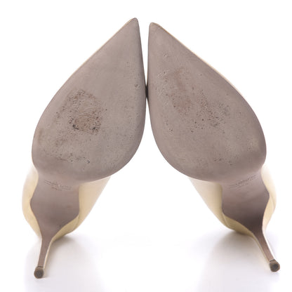 Valentino Garavani Metallic Nappa Rockstud New Plain 100mm Pumps 39.5 Gold 5 of 16
