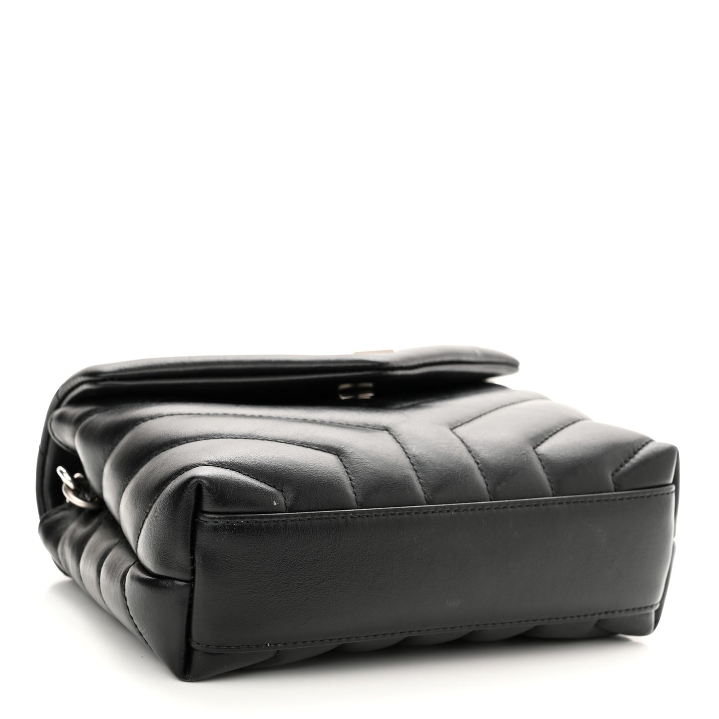 Calfskin Y Quilted Monogram Toy Loulou Crossbody Bag Black