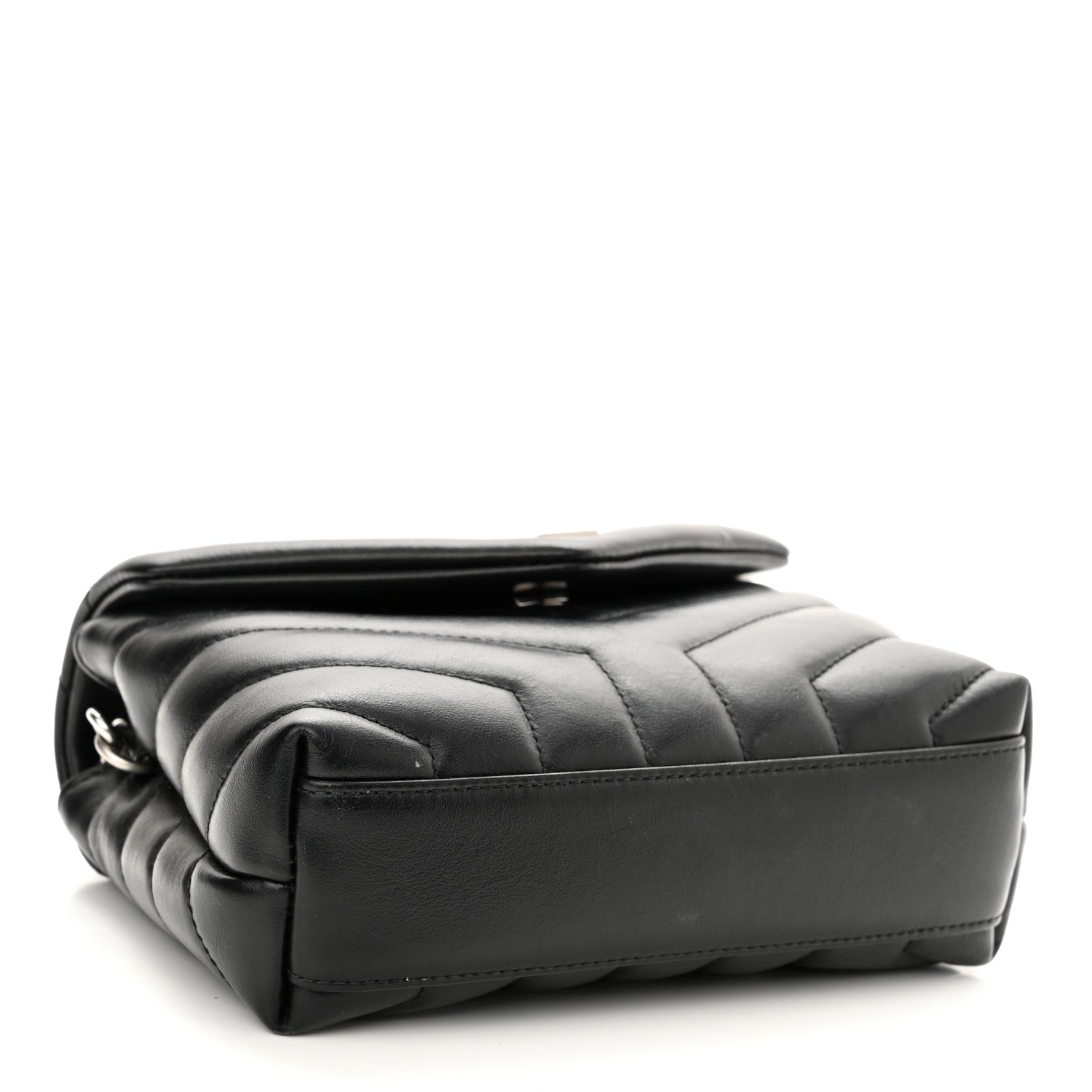 Saint Laurent Calfskin Y Quilted Monogram Toy Loulou Crossbody Bag Black 4 of 12