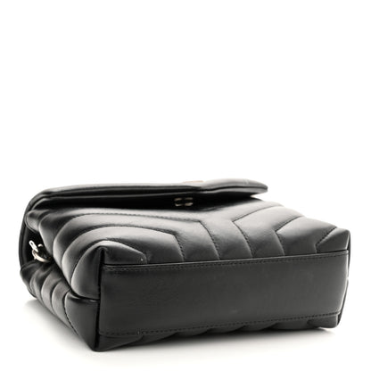 Saint Laurent Calfskin Y Quilted Monogram Toy Loulou Crossbody Bag Black 4 of 12