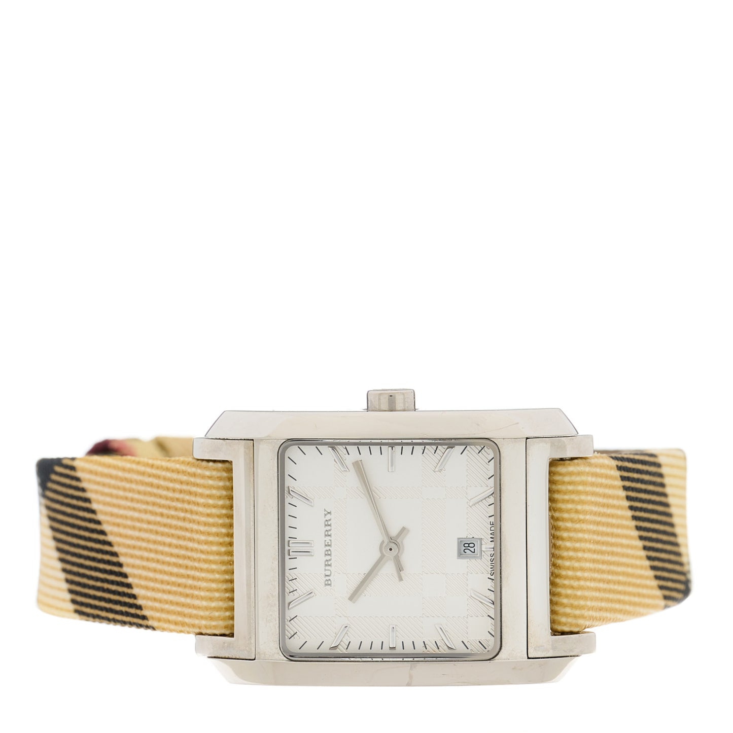 Stainless Steel Calfskin 25mm Nova Check Quartz Watch BU1577