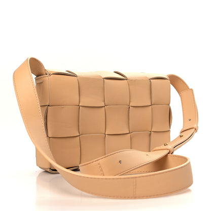 Bottega Veneta Lambskin Maxi Intrecciato Cassette Crossbody Bag Almond 3 of 10