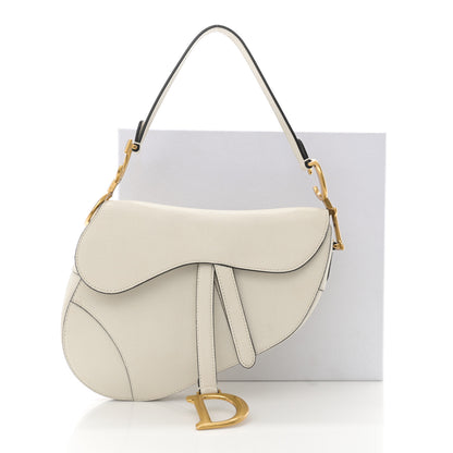 Christian Dior Grained Calfskin Saddle Bag White 14 of 14