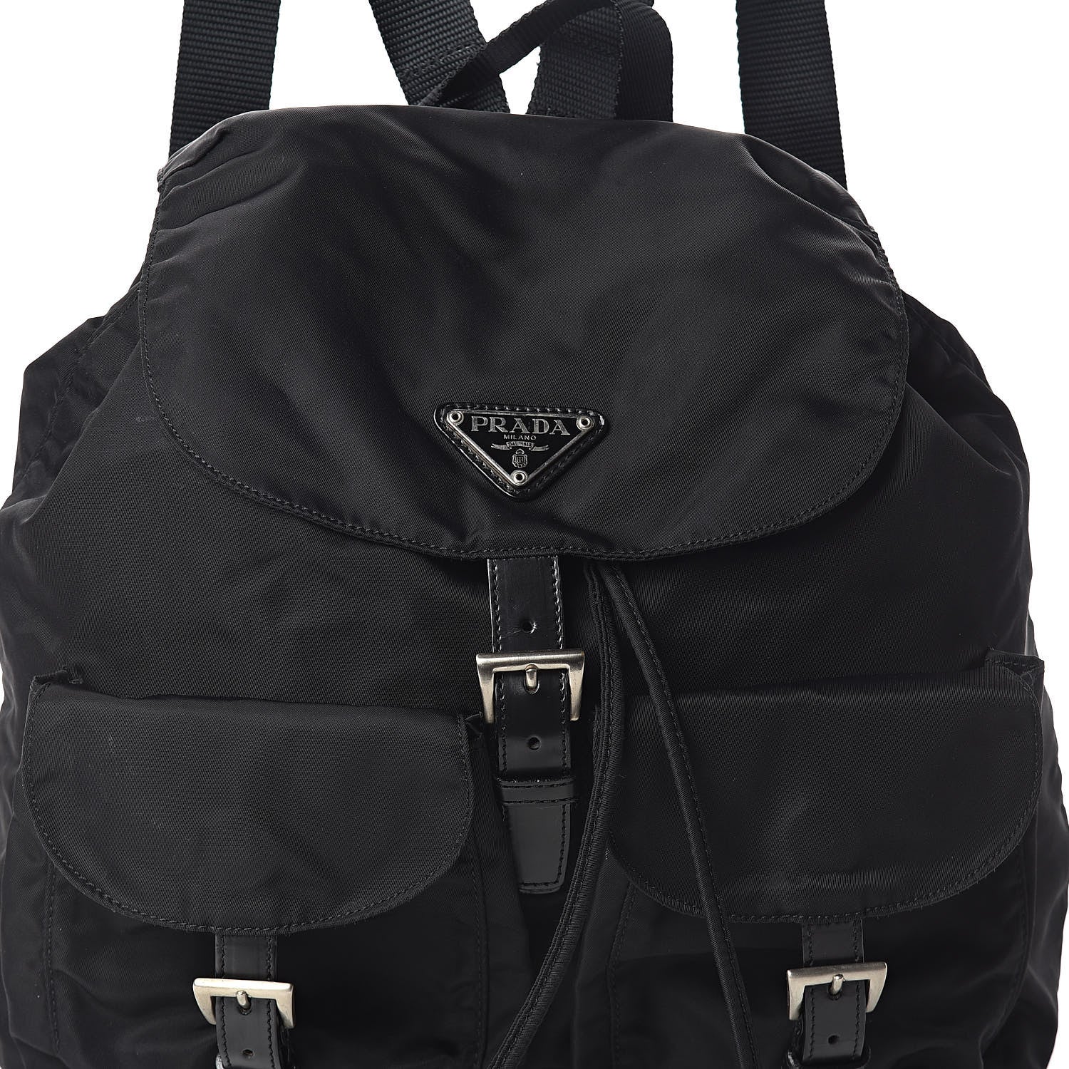 Prada Nylon Vela Medium Backpack Black 7 of 9