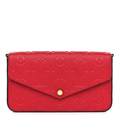 Louis Vuitton Empreinte Pochette Felicie Chain Wallet Scarlet 2 of 11