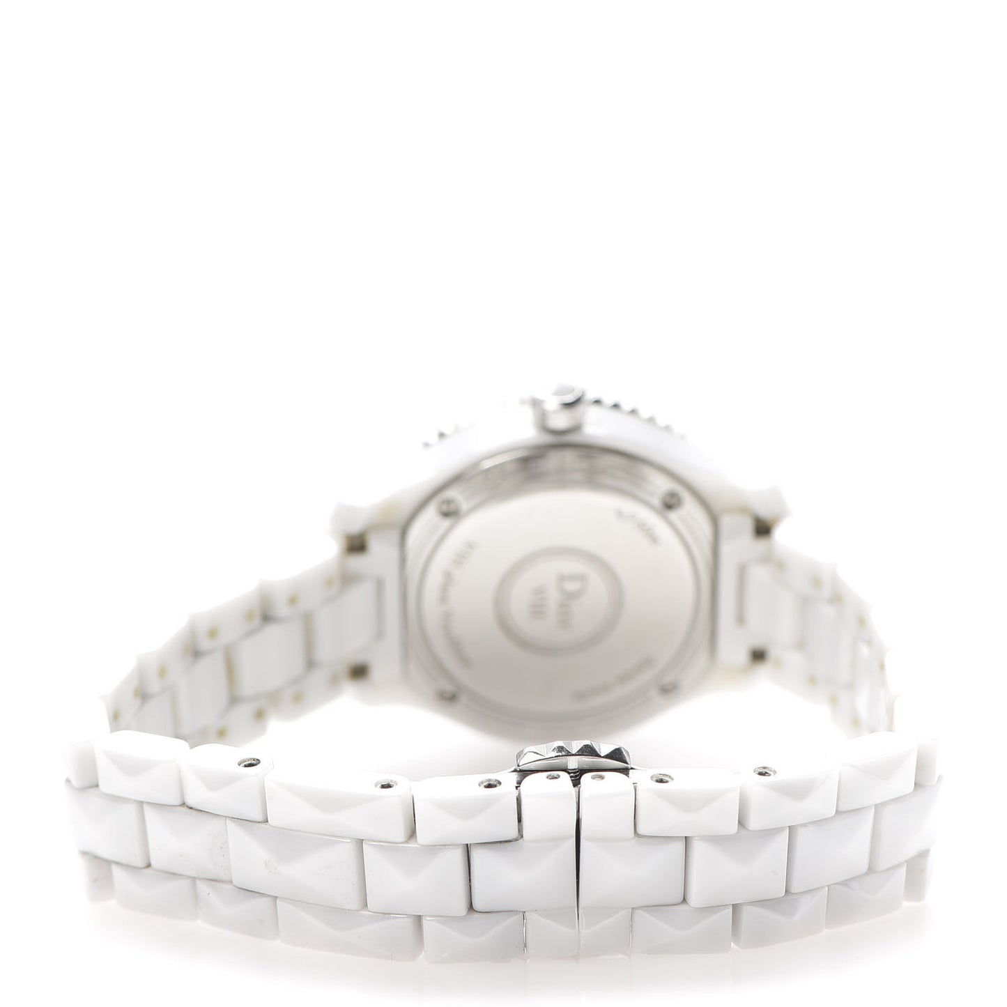 Stainless Steel Ceramic Diamond Bezel Mother of Pearl 28mm Dior VIII Quartz Watch White