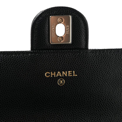 Chanel Caviar Quilted Retro Mini Twist Top Handle Clutch Flap Black 6 of 12