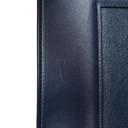 Celine Shiny Smooth Calfskin Medium Frame Shoulder Bag Black Navy 11 of 14