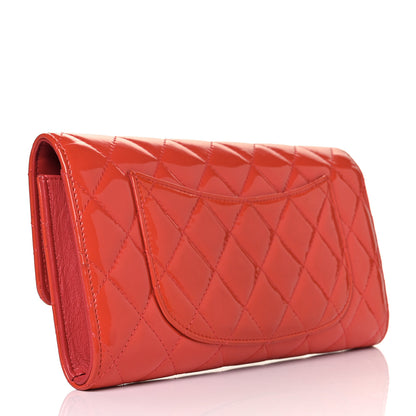 Chanel Patent Quilted Travel Wallet Rose Fonce 4 of 14