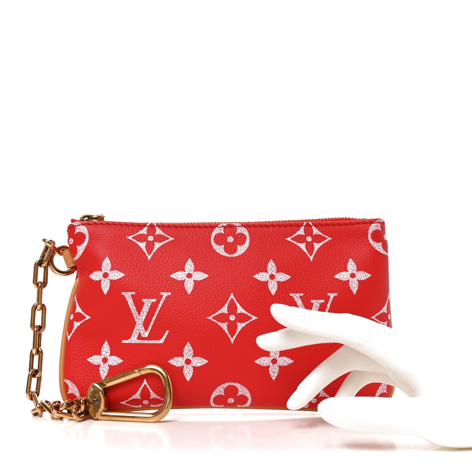 Louis Vuitton Calfskin Monogram Speedy P9 Bandouliere 50 Pochette Red 2 of 8