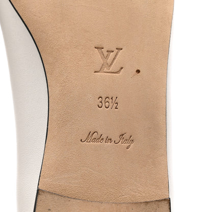 Louis Vuitton Lambskin Capucines Flat Ballerinas 36.5 White Black 7 of 9