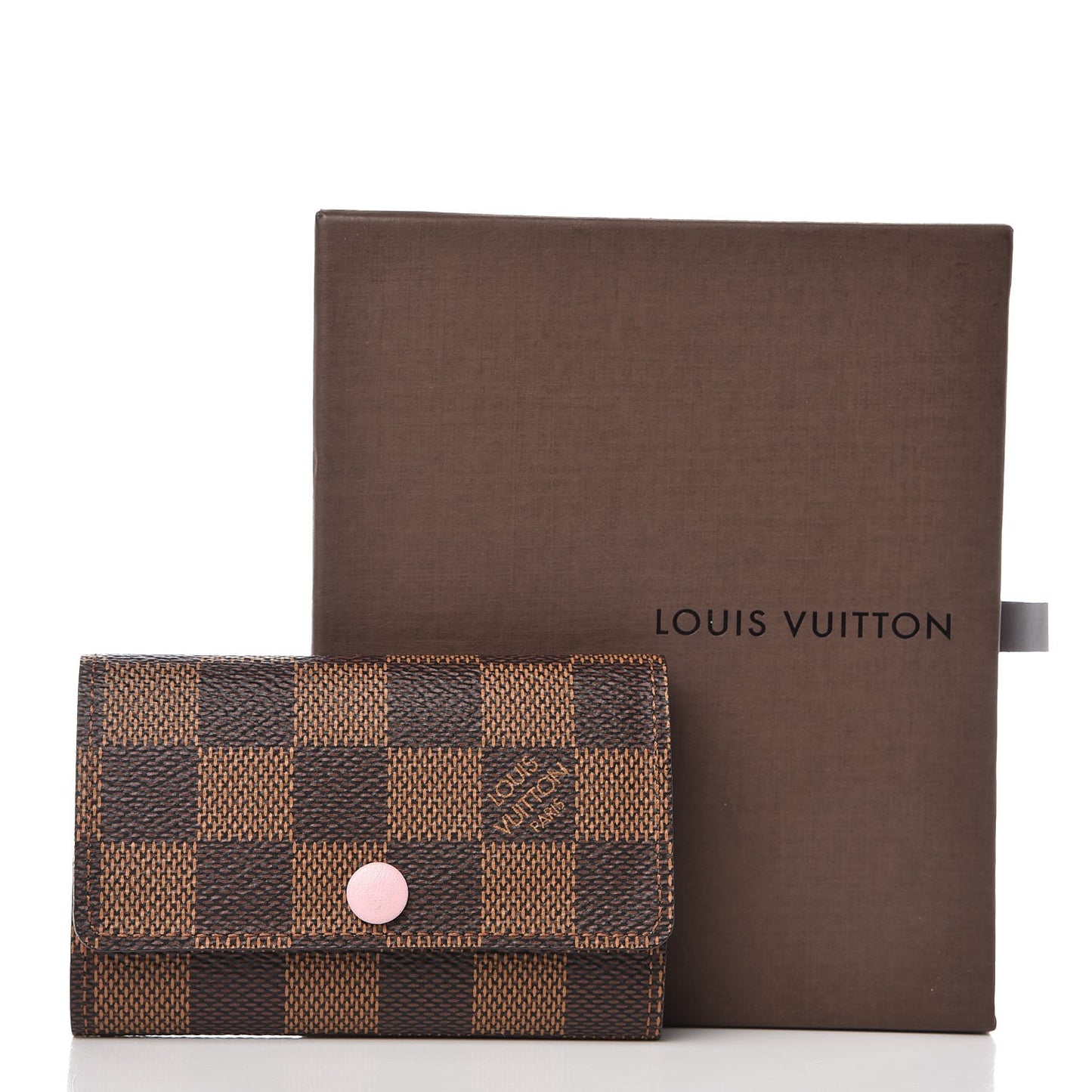 Damier Ebene Multicles 6 Key Holder Rose Ballerine