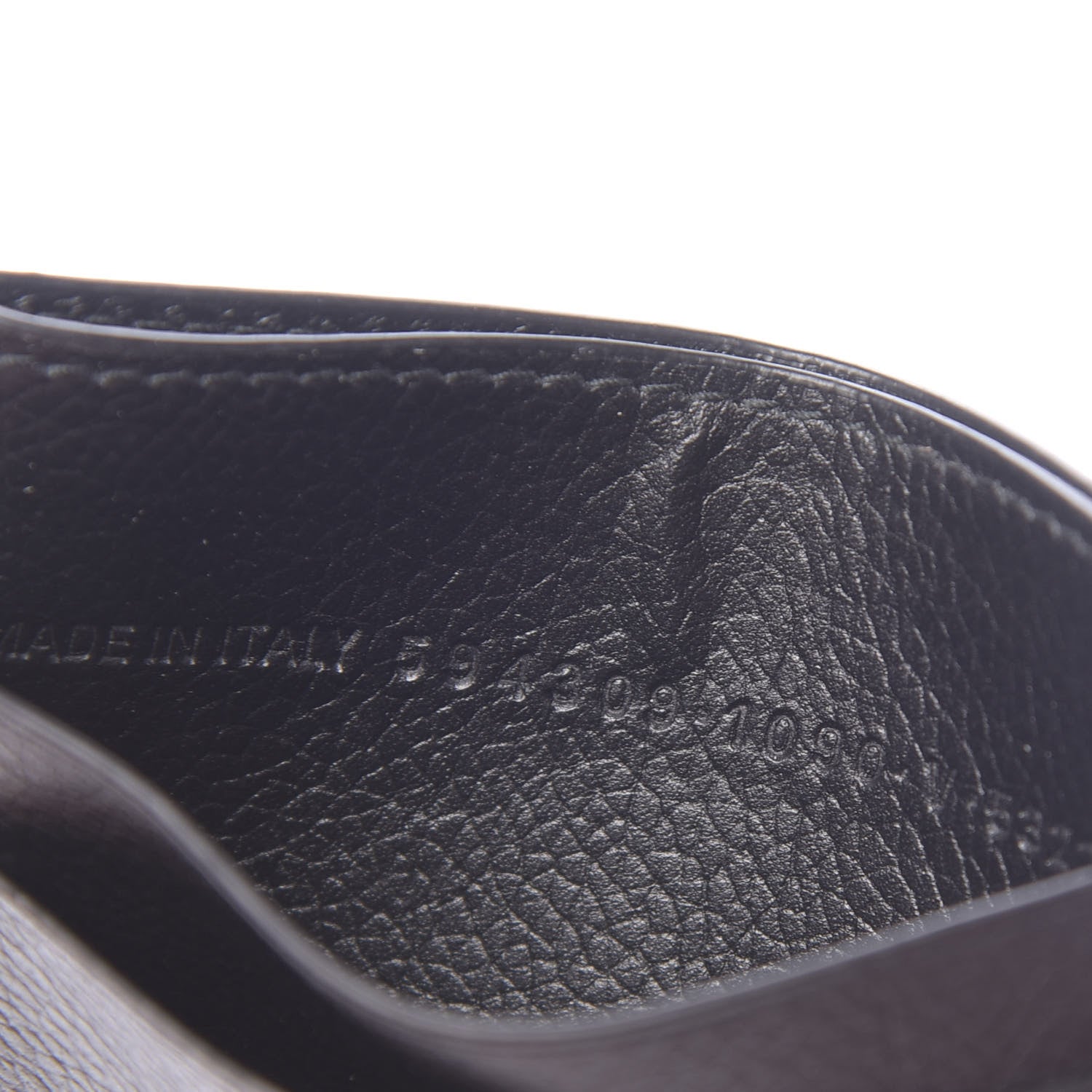 Balenciaga Grained Calfskin Logo Cash Card Holder Black White 7 of 8