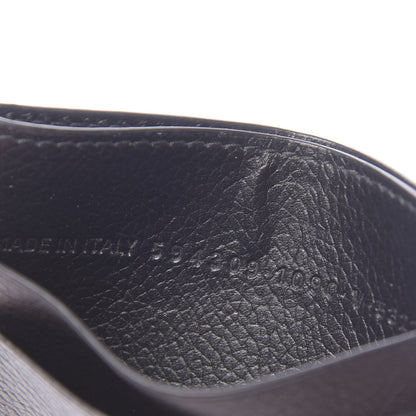 Balenciaga Grained Calfskin Logo Cash Card Holder Black White 7 of 8