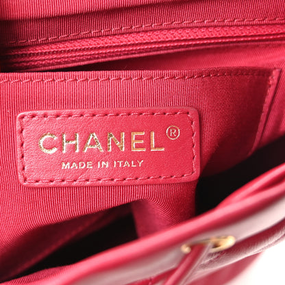 Chanel Lambskin Chevron Quilted Small Urban Spirit Backpack Dark Pink 6 of 10
