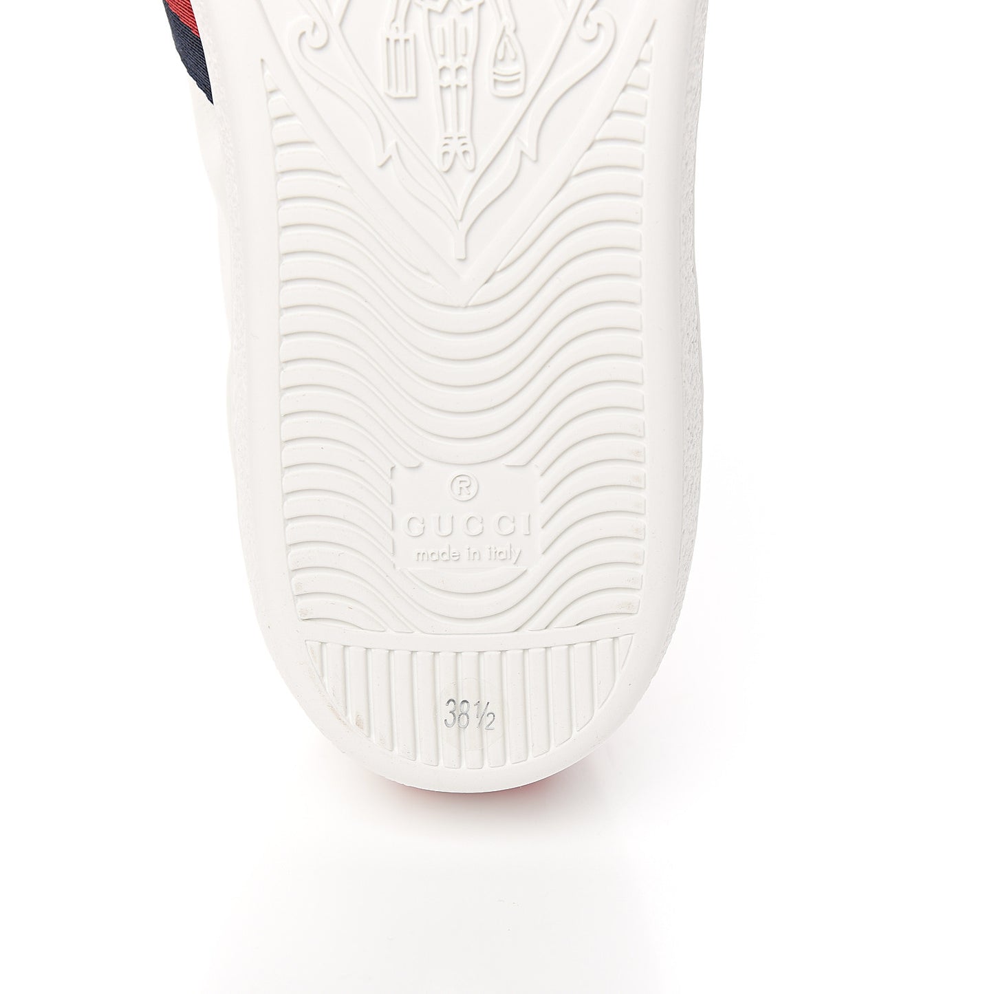 Calfskin Ayers Crystal Web Pineapple Embroidered Womens New Ace Sneakers 38.5 White
