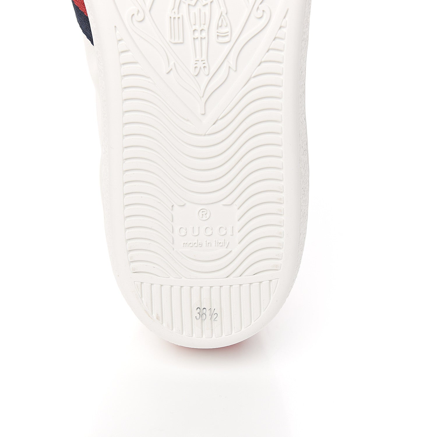Gucci Calfskin Ayers Crystal Web Pineapple Embroidered Womens New Ace Sneakers 38.5 White 5 of 9