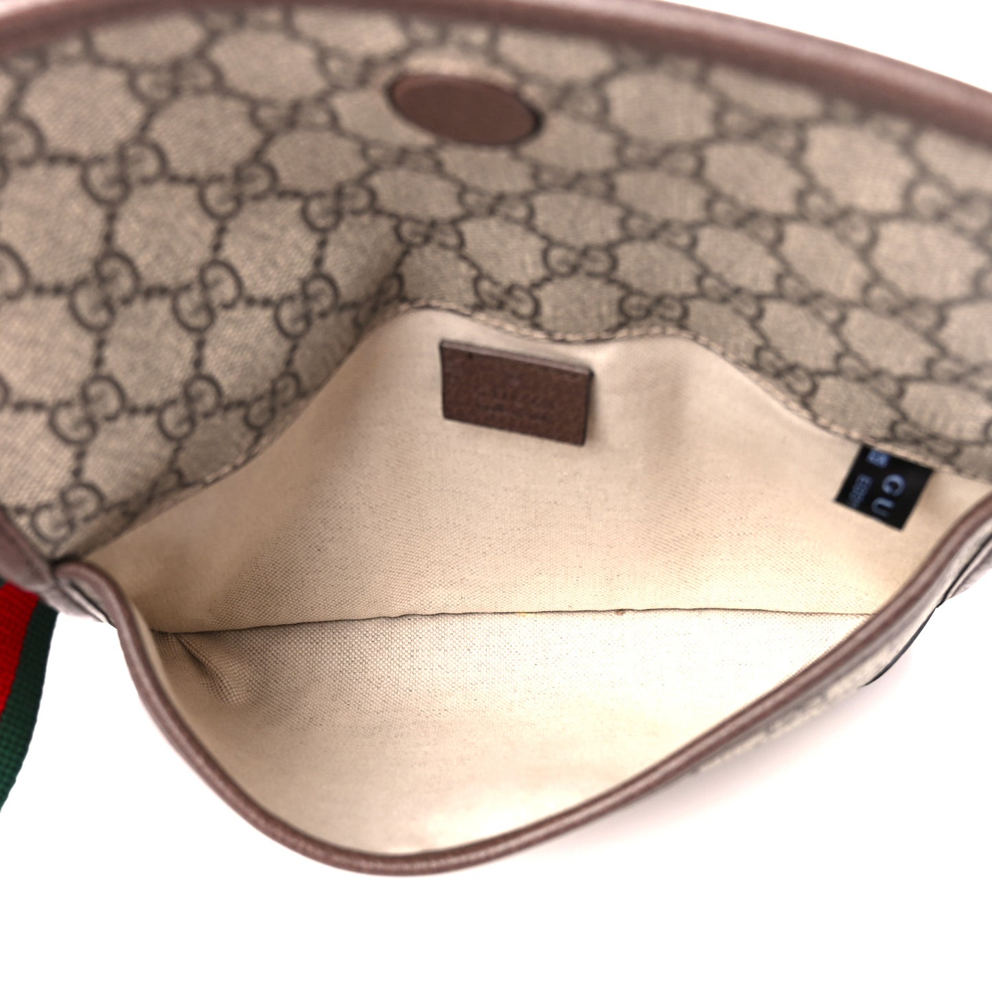 GG Supreme Monogram Neo Vintage Web Belt Bag Brown