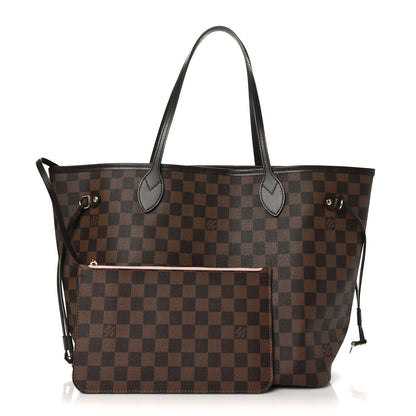 Louis Vuitton Damier Ebene Neo Neverfull MM Rose Ballerine 3 of 10