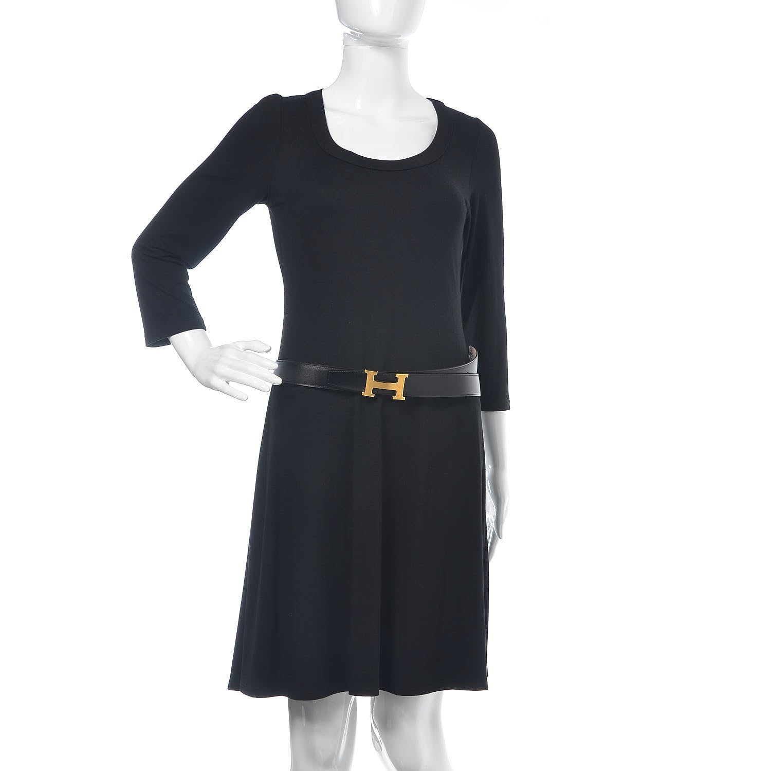 Hermes Box 135 Togo 32mm H Belt 95 Black Gold 2 of 6
