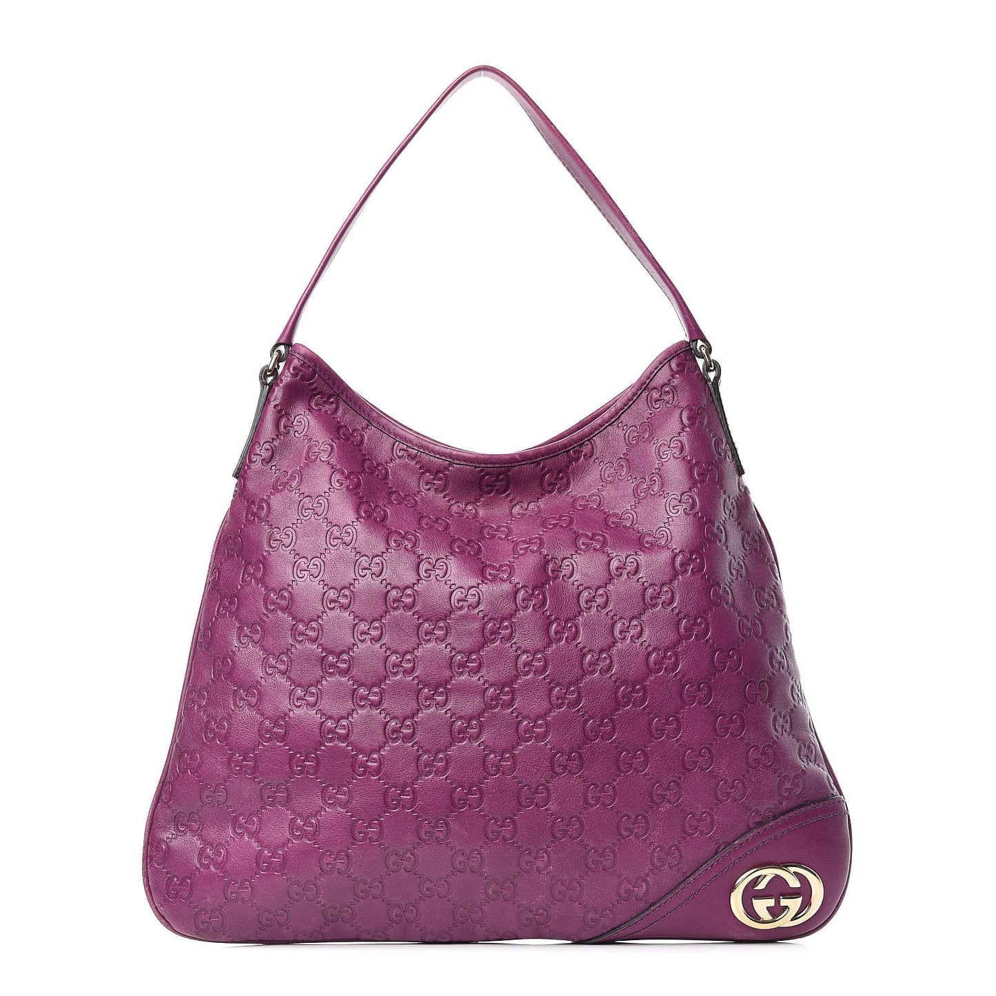 Guccissima Medium New Britt Hobo Purple