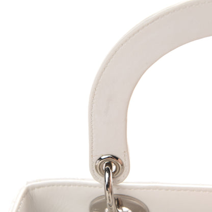 Christian Dior Lambskin Cannage Medium Lady Dior White 12 of 13
