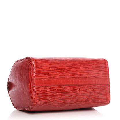 Louis Vuitton Epi Speedy 25 Castillan Red 4 of 11