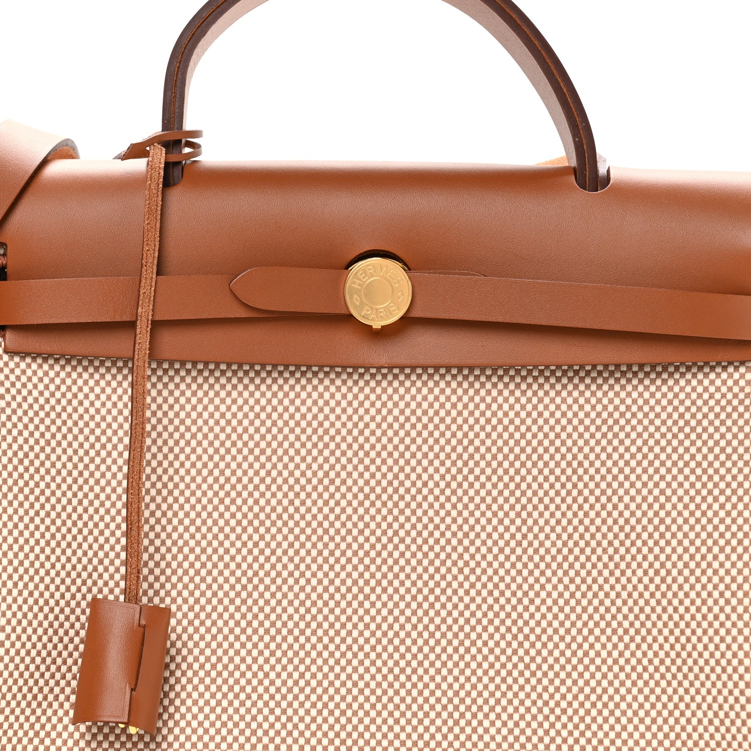 Hermes Vache Hunter Criss Viking Herbag Zip Retourne 31 PM Ecru Beige Naturel 8 of 11