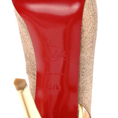 Christian Louboutin Glitter No Prive 120 Pumps 37.5 Gold 6 of 7