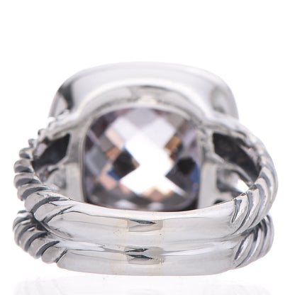 David Yurman Sterling Silver Diamond Lavender Amethyst 11mm Albion Ring 54 7 3 of 6