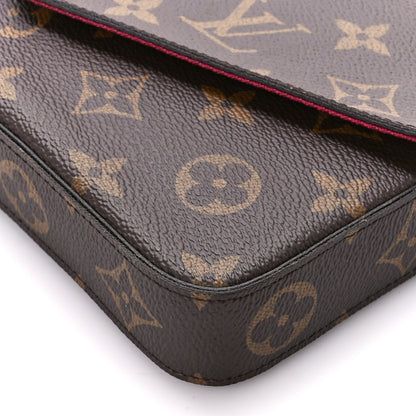 Louis Vuitton Monogram Pochette Felicie Chain Wallet Fuchsia 13 of 13