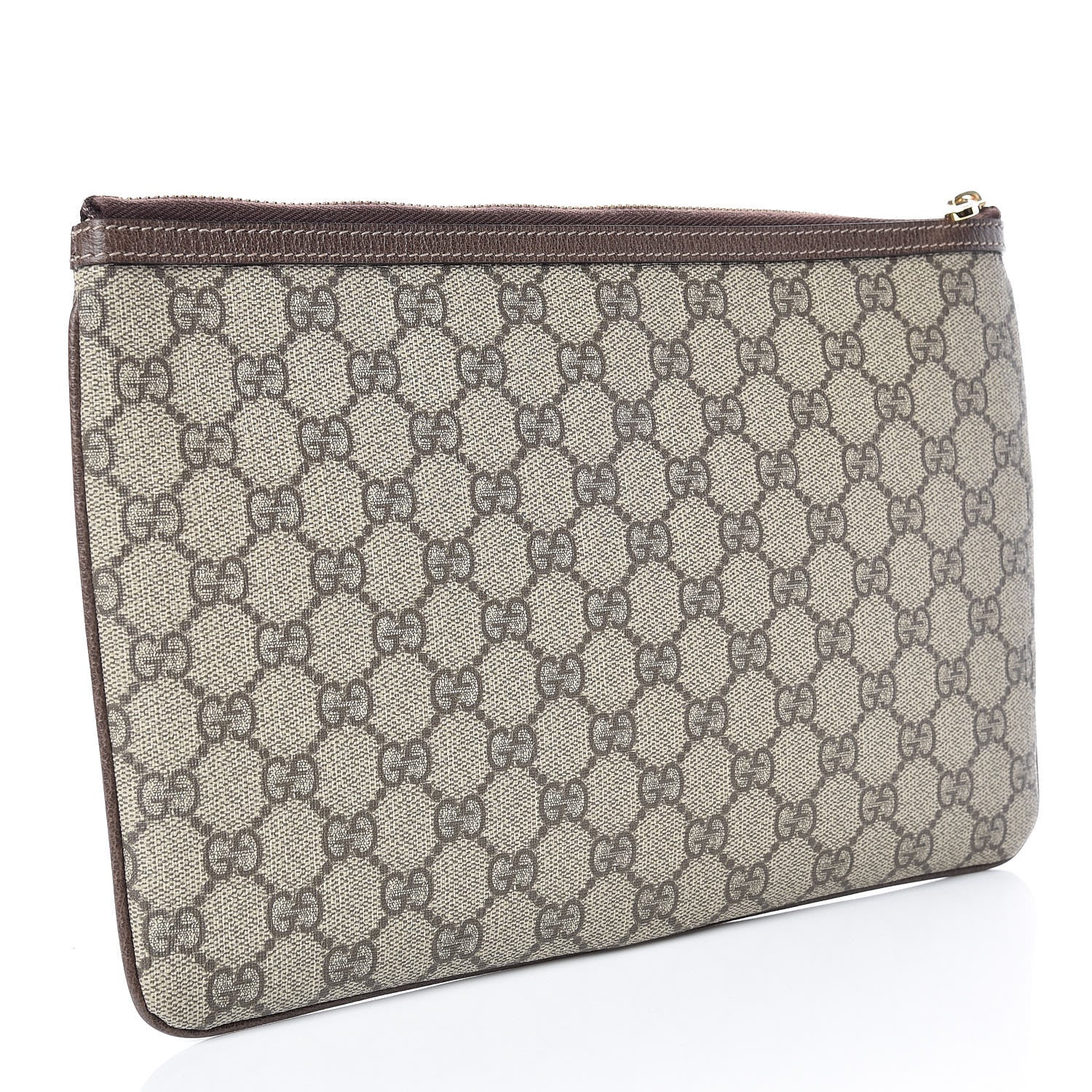 Gucci GG Supreme Monogram Large Ophidia Pouch Clutch Brown 3 of 8