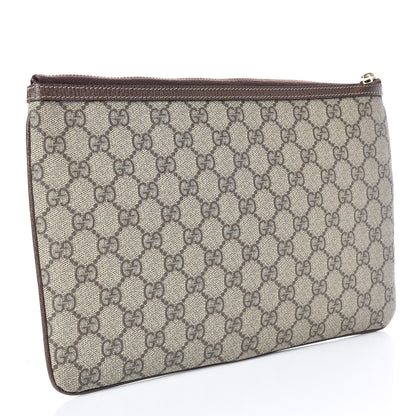 Gucci GG Supreme Monogram Large Ophidia Pouch Clutch Brown 3 of 8