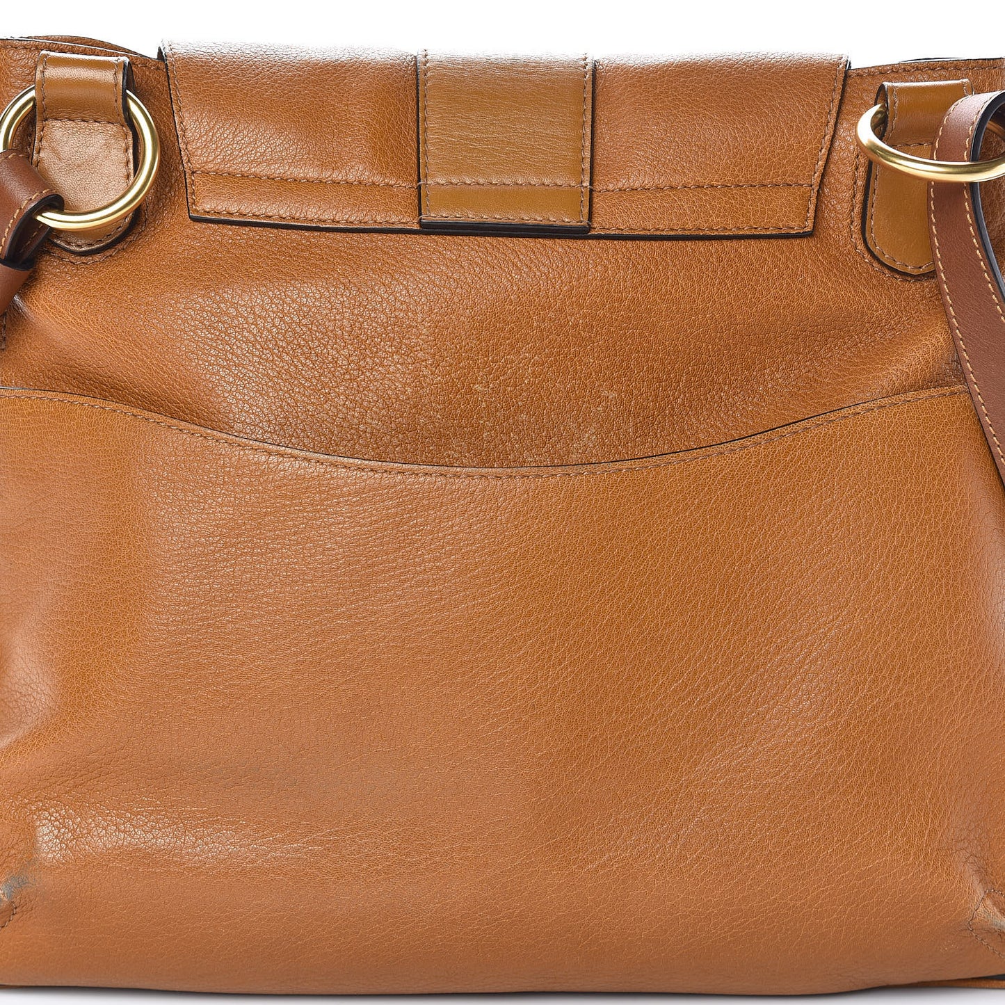 Grained Lambskin Medium Lexa Shoulder Bag Mustard Brown