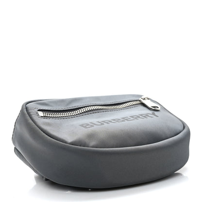 Burberry Econyl Logo Print Small Cannon Bum Bag Charcoal Grey 4 of 11