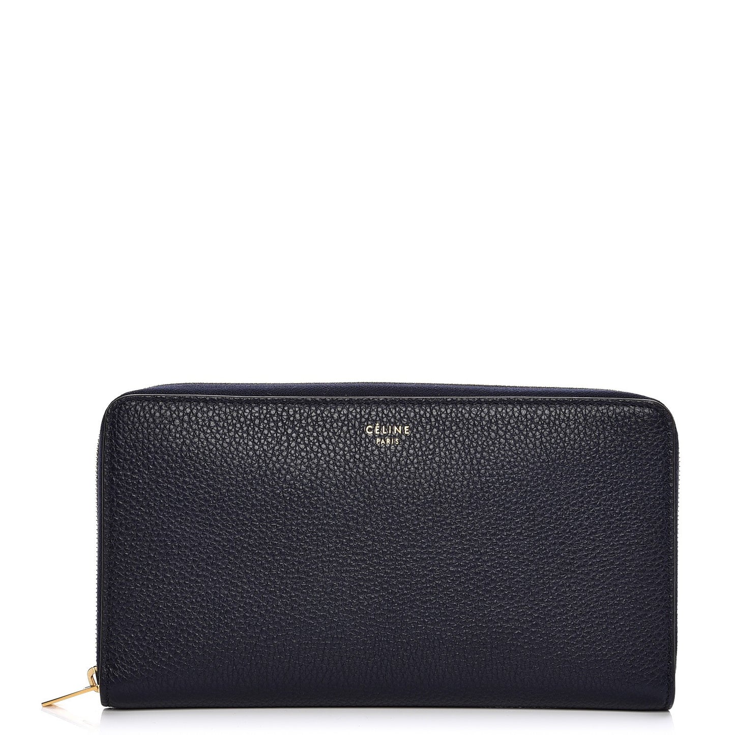 Calfskin Large Zip Around Multifunction Wallet Midnight