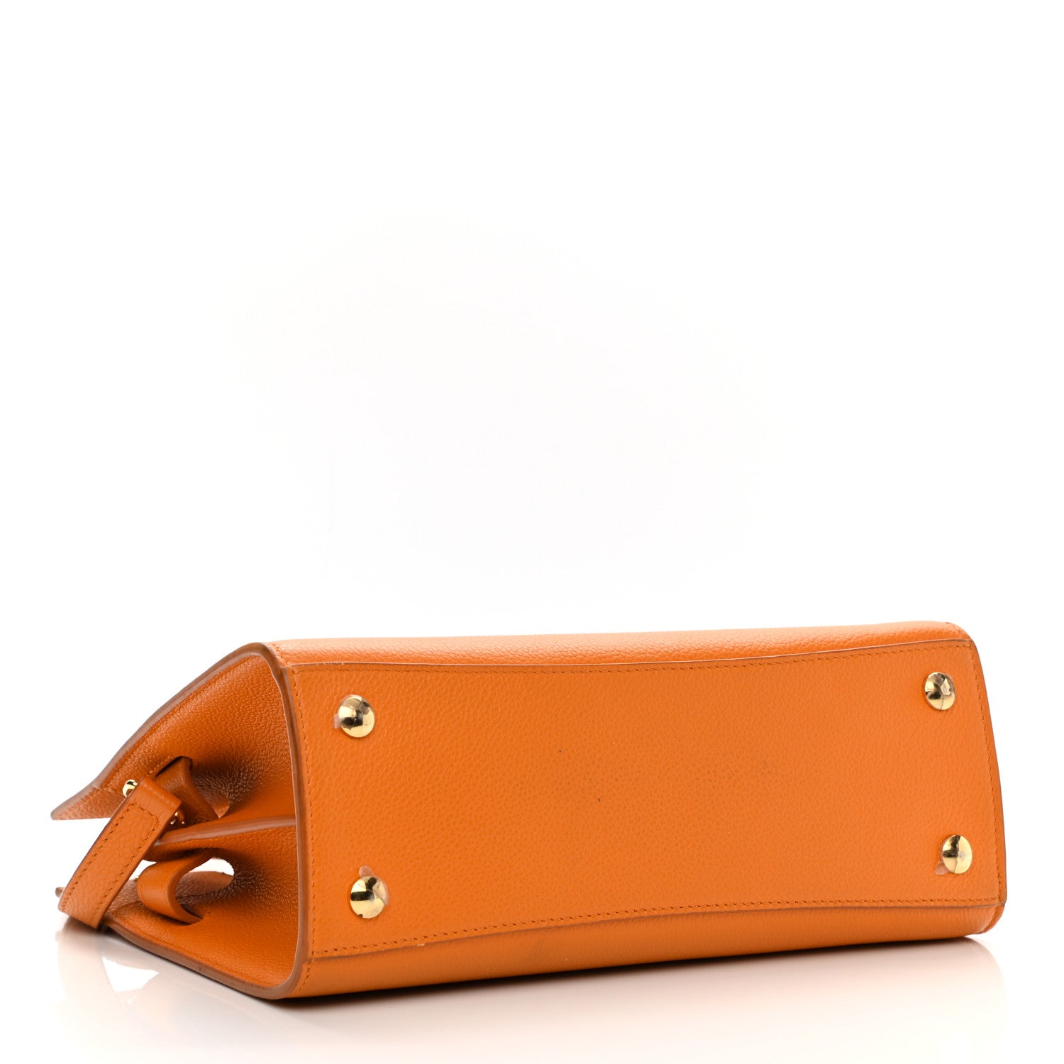 Burberry Grainy Calfskin Mini Title Bag Orange 4 of 10