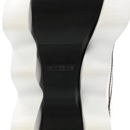 Hermes Technical Canvas Goatskin Envol Sneakers 40 White Casse 6 of 10
