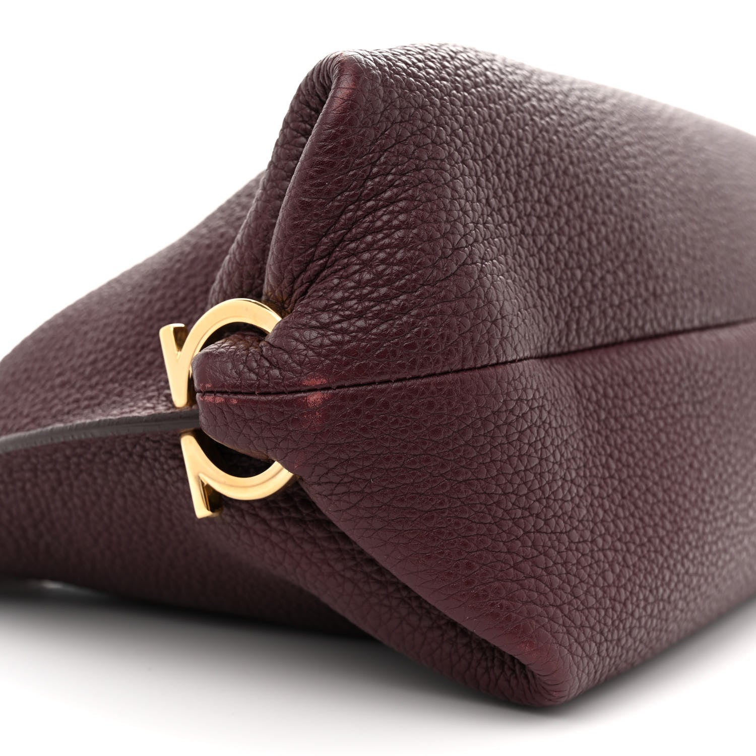 Salvatore Ferragamo Calfskin Fanisa Gancini Hobo Plum 9 of 14
