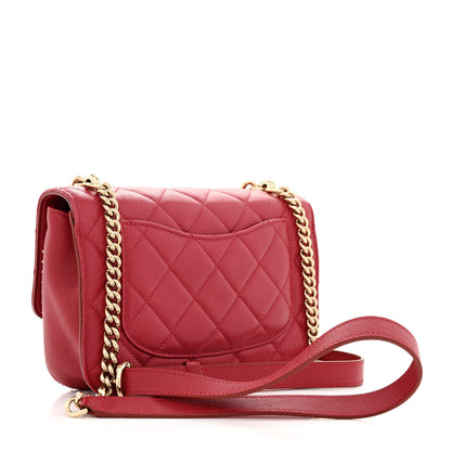 Chanel Caviar Quilted Small Studded Flap Red 3 of 12