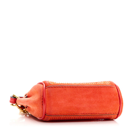 Versace Suede Crystal Studded Micro La Medusa Bag Orange 4 of 6