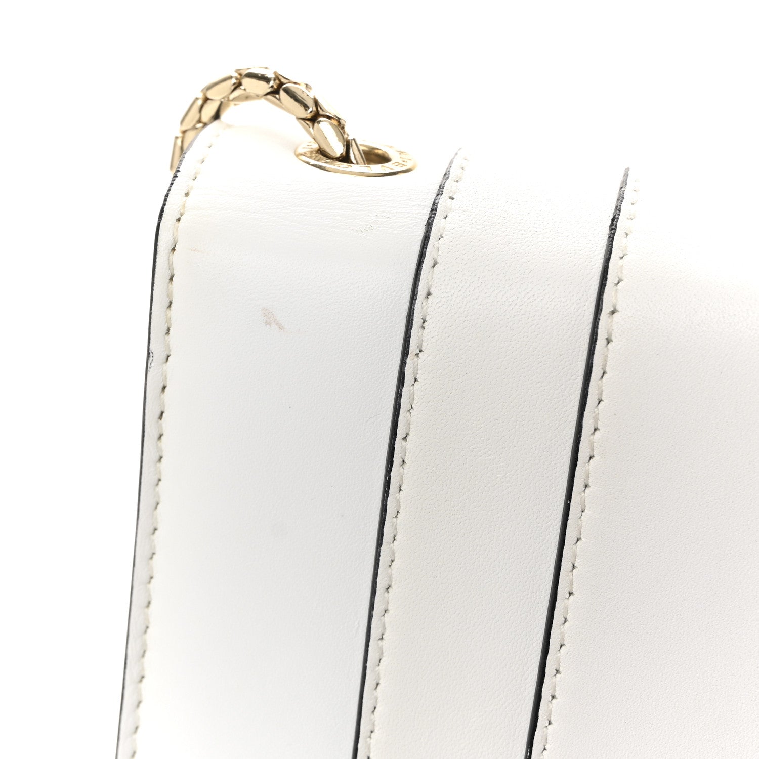 Bulgari Calfskin Small Serpenti Forever Crossbody Bag White Agate
