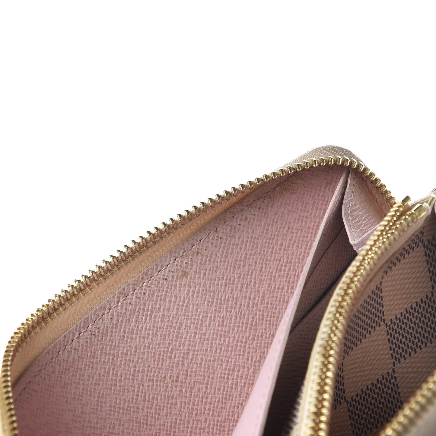 Damier Azur Clemence Wallet Rose Ballerine