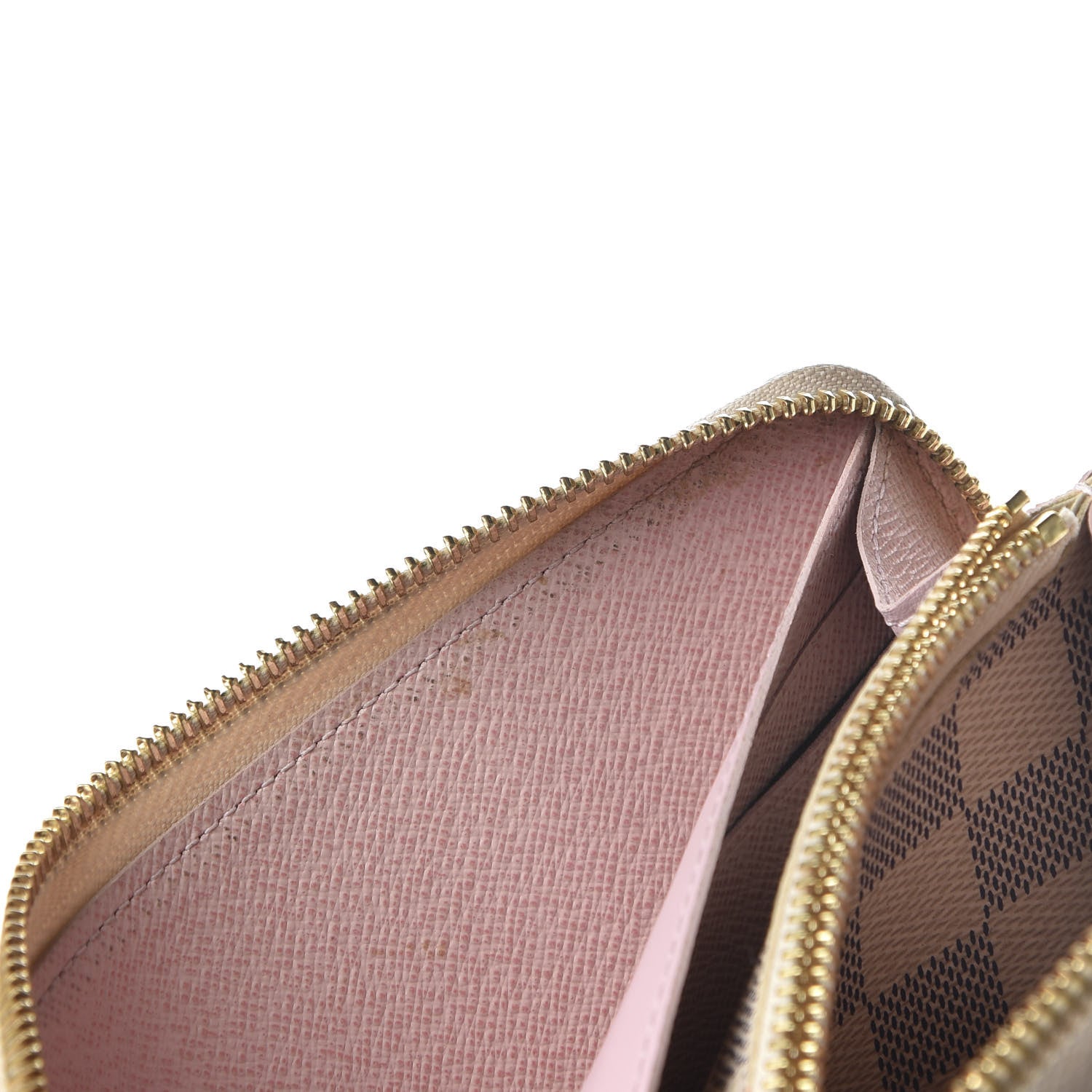 Louis Vuitton Damier Azur Clemence Wallet Rose Ballerine 8 of 9