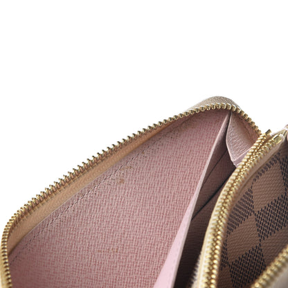 Louis Vuitton Damier Azur Clemence Wallet Rose Ballerine 8 of 9