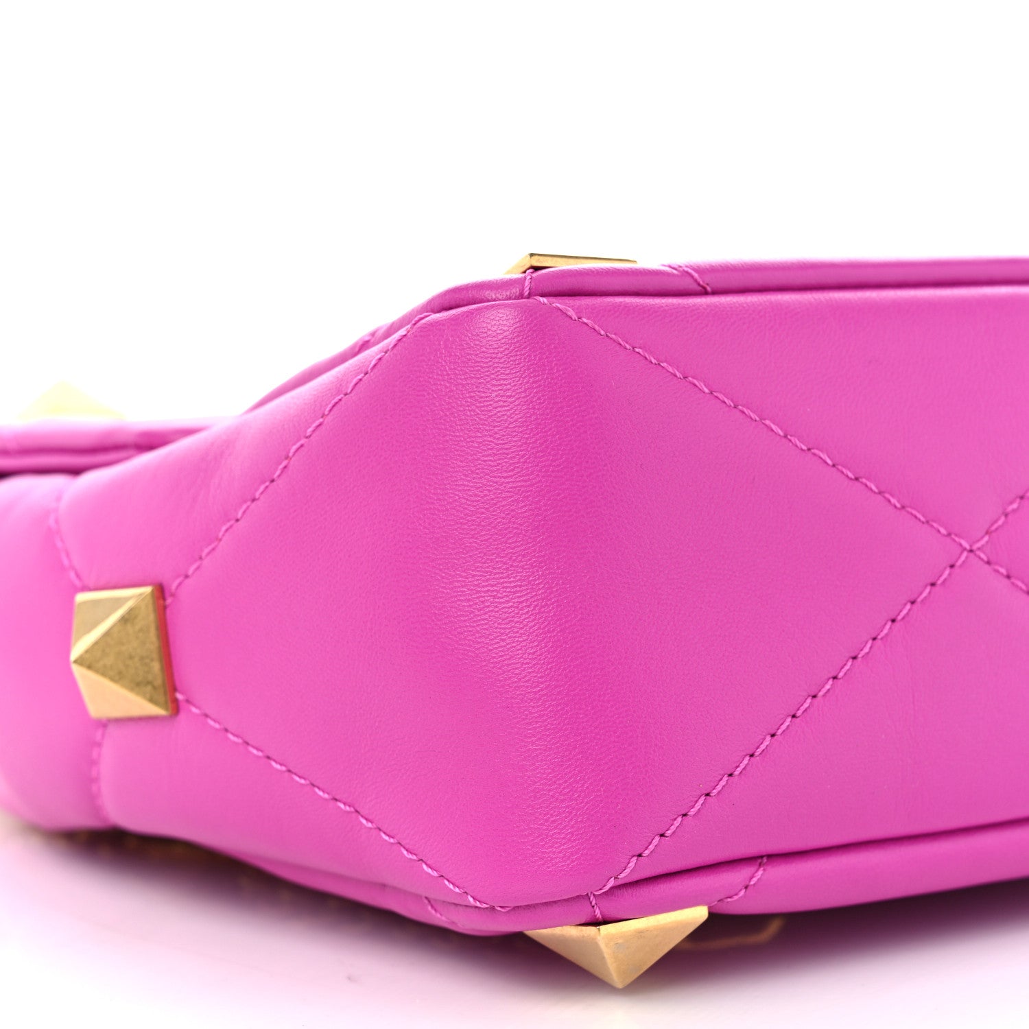 Valentino Garavani Nappa Large Roman Stud Shoulder Bag Radiant Orchid 8 of 9
