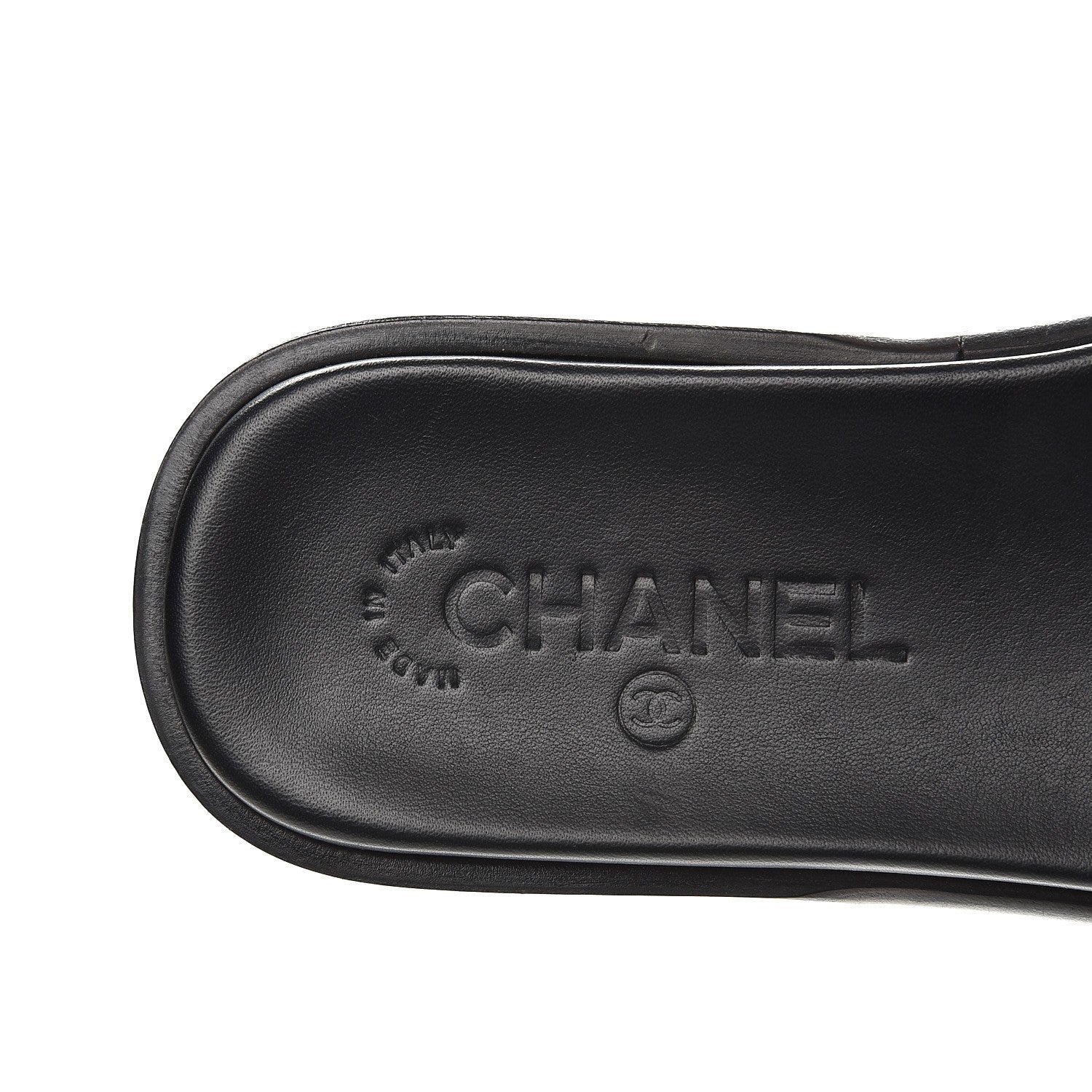 Chanel Patent Calfskin CC Slip On Mules 35 Black 6 of 10